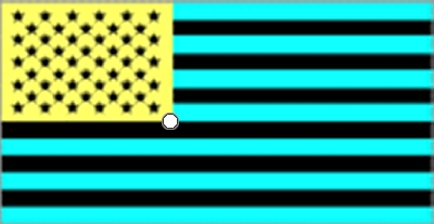 Concentrate on the one small dot in the center of the flag for about one full minute.